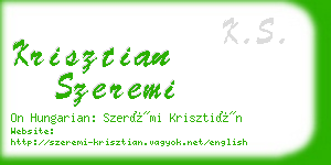 krisztian szeremi business card